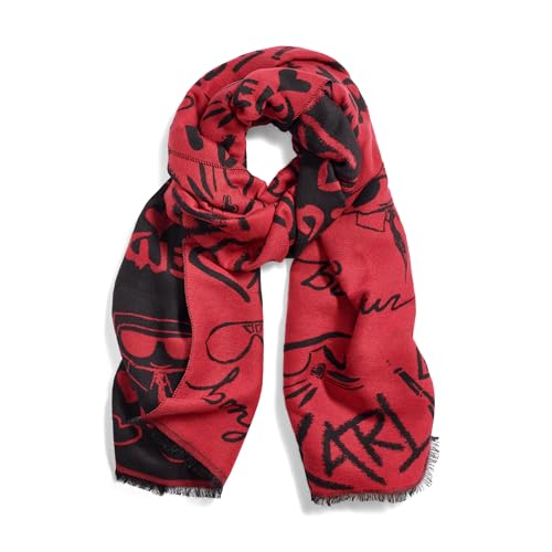 Karl Lagerfeld Paris Women's Accessories Scarf,Crimson,0S