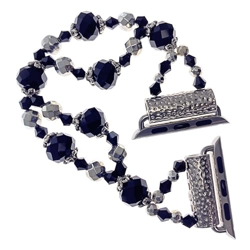 Beaded Band for Apple Watch | Handmade | Customizable | Stretch Band for Apple Watch | Accessories for Apple Watch | Stretch Band for iWatch | Watch Band Strap | Stretch Band | X-Pattern | MLJ 517