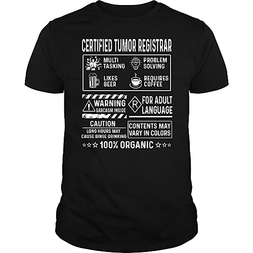 Certified Tumor Registrar Multitasking Problem Solving Job Title - Unisex Tee Black