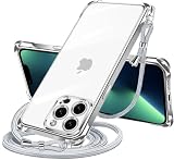 NISIILNG iPhone 14 Pro 用 ケース クリア ショルダー あいふぉん14pro ケース 紐付き 縦/横 2WAY 耐衝撃