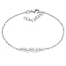 Produktbild MATERIA Zirkonia Armband Silber 925 - Damen Mädchen Armkette 16-18,5cm verstellbar rhodiniert nickelfrei in Etui SA-111-Silber