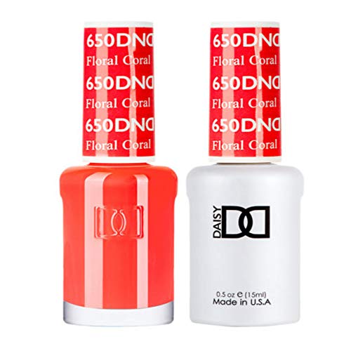 DND 650 Floral Coral Gel & Matching Polish Set - DND Gel & Lacquer