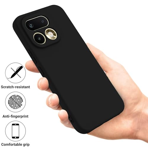 Image of FIRST MART Matte Silicone Back Cover for Realme 16 Pro - Black