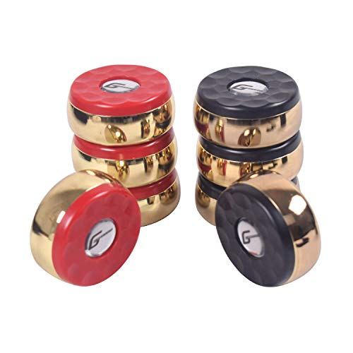 GAMESUN Shuffleboard Pucks Set of 8, Red, Black, 2 5/16\" Pucks, Carrying Case, Ideal for 9ft-22ft Tables - Thumbnail 6