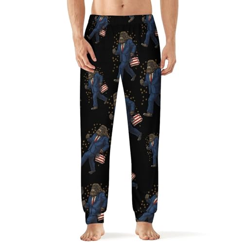 Sasquatch Bigfoot For Presidents Breathable Mens Pajama Pants Lounge Sleep PJ Bottoms Sleepwear Jogger