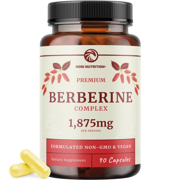 Berberine 1000mg HCL to Support Glucose & Fat Metabolism, Cholesterol & Cardiovascular Health | Berberine Supplements for Blood Sugar Support | Berberine 500mg Per Capsule With Bitter Melon | 90ct