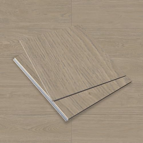 SPC Vinyl Flooring Plank Click‑Lock Rigid Core Waterproof Wood Look Cut Samples from Real Planks DIY Click Installation 12mil Wear Layer(Smoked Hickory,Cut Sample)