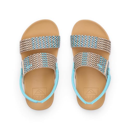 REEF Toddler/Little Kid Cushion Vista Slide Sandal, Vegan Leather Strap, Soft Cushion Footbed, Blue Raffia, 10 by REEF - Used condition - Image 6