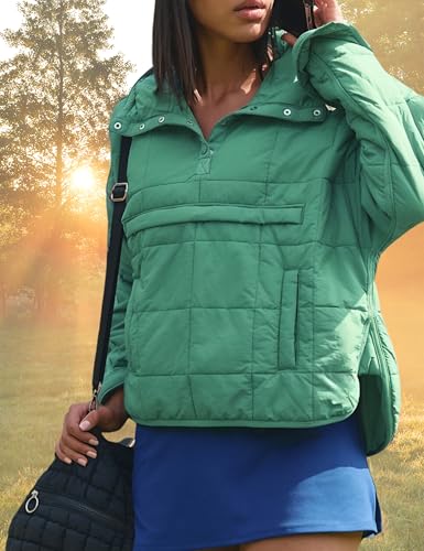 Women's Pullover Puffer Jacket Hooded Oversized Lightweight Quilted Jacket Winter Warm Padded Coat3