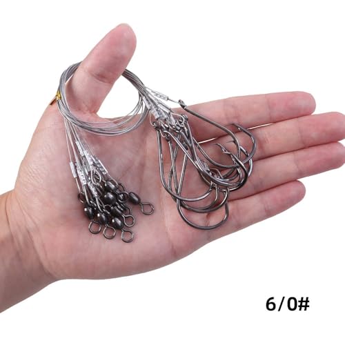 Set de 20 líderes de acero inoxidable para pesca miniatura 5