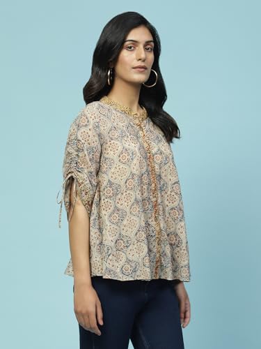Image of Aarke Ritu Kumar Ecru Printed Kurti