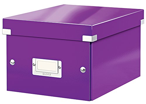 Leitz A5 Storage Box, Click and Store Range 60430001 - Small, Purple Storage Box A5