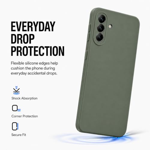 Image of ArmourPro Soft Silicone Back Cover for Samsung Galaxy A37 | Green