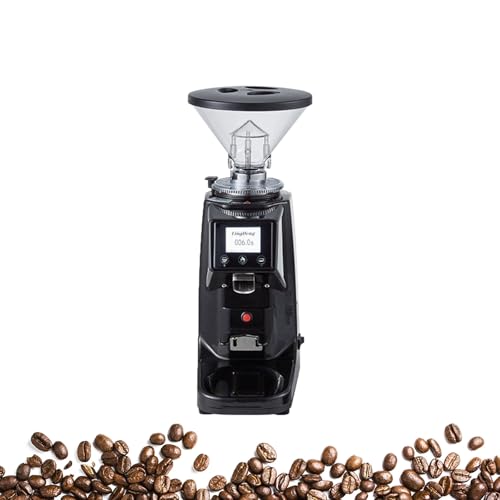 Image of JINTVO Multi-Functional Coffee Bean Grinder, Professional Coffee Grinder, Electric Type with Touch Control, 19 Speed Settings, Single/Double Cup Mode, 60mm Cutter Head for Commercial(Black,250g)