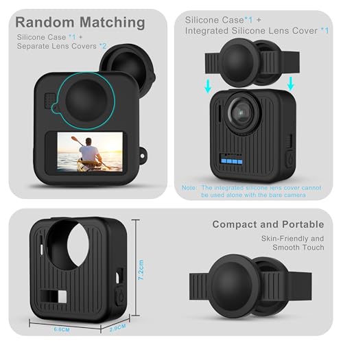Cubierta protectora de lente GoPro Max 2 y carcasa protectora 5