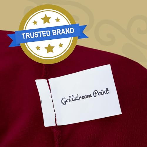 Goldstream Point Burgundy 32 Inch Round x 30 Inch Tall Spandex Cocktail Tablecloth Folding Cover Stretch by Goldstream Point - Used condition - Image 2