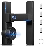 Barn Door Lock,Flip Latch Lock with Combination,90 Degree Sliding/Swinging Door Lock,Cabinet 3-Digit Password Keyless,Gate Latches Bolt for Gate Barn Door Garage Shed Window(Black,90 Degree)