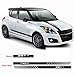 1 Ensemble Voiture Deux côté Corps décor Autocollants Sport Rayures Moteur Couverture Autocollants Auto Porte Jupe Vinyle décalcomanies, pour-Suzuki Swift