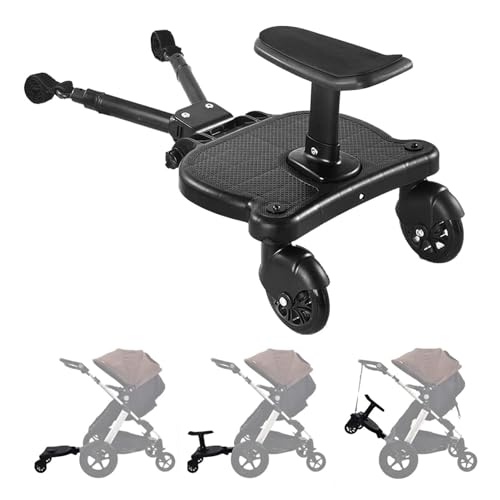 Bu ggy Board Con Asiento Ki ddy Board Bu ggy Board Tabla de Paseo Carrito Carrito con Asiento Desmontable Para Cochecito Tabla de Ruedas