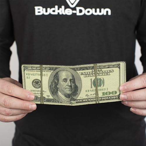Buckle-Down Men's Bifold Wallet-100 Dollar Bill Series, Multicolor, 4.0" x 3.5"4