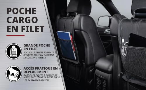 Plasticolor 008631R01 Housse de siège avec Logo Jeep Noir avec Coutures contrastées brodées 3 pièces Style sans côté – vue 5