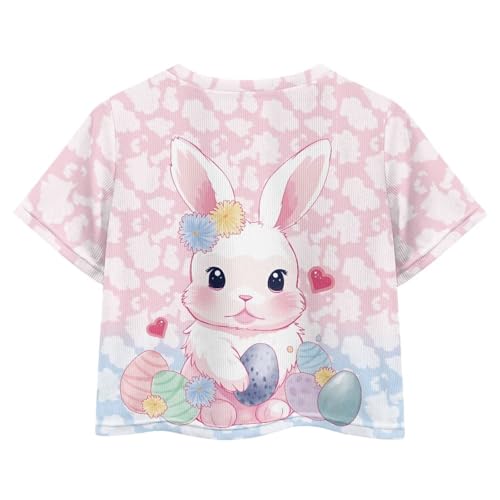 Image of Kids Crop Top Short Sleeve T-Shirts for Girls Size 5-14