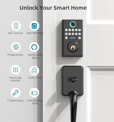 WiFi Smart Lock Front Door - HEANTLE Keyless Entry Door Lock - image 9