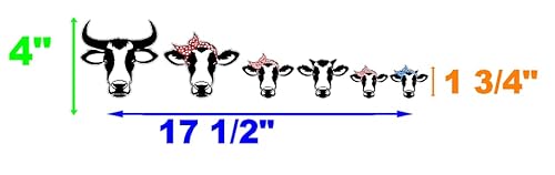 Cattle Family Decal (F211) Bull Cow Heifer Calf Vinyl Sticker - Waterproof And Easy To Apply On Car, Boat, Window, Windshield, Door Or Bumper #TOP2