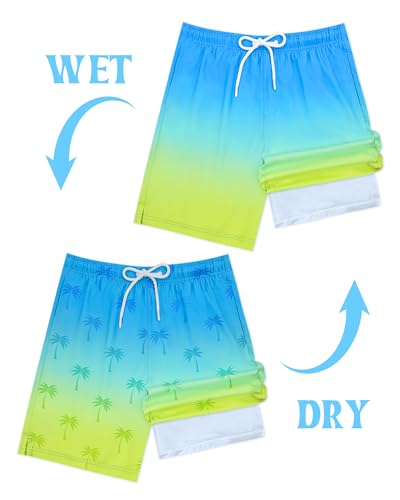 Color Changing Swim Shorts Mens Swim Trunks with Compression Liner 7 Inch Inseam Quick Dry Bathing Suits2
