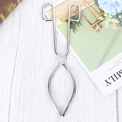 EXCEART 1 Pinça de Copo de Pc Pinça de Cadinho de Aço Inoxidável Acessório de Laboratório de Experiê