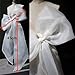 TRHTX White Big Bow Sash for Wedding Dress Prom Dress Custom Bow Organza Bow Hair Diy Designer Accessories