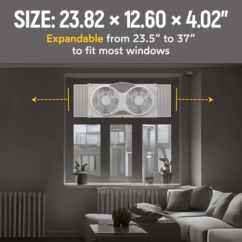 Craig Dual Window Fan with Reversible Airflow - Perfect Window Fans for Home Bedroom, Exhaust & Intake Options, Remote Controlled by Craig - Image 5