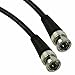 TPI 59-072-1M PVC Jacketed RG59/U Molded BNC Male to Male Coaxial Cable, 75 Ohms, 72" Length, Black