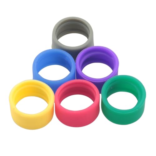 ZCZQC 6PCS Handheld Walkie Talkie Colorful Antenna Color Ring Blue Green Orange Purple Yellow Red Six Colors Handset Grouping Ring Logo Color Rubber Ring Radio Antenna Rubber Ring Color Band
