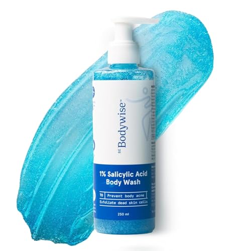 Be Bodywise 1% Salicylic Acid Exfoliating Body Wash Shower Gel 250ml | Prevents Body Acne Bumpy skin & Deep cleanses | Suitable for All Skin Types.