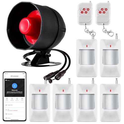 WiFi Alarm System for Home Security, 120dB Wireless Alarm...