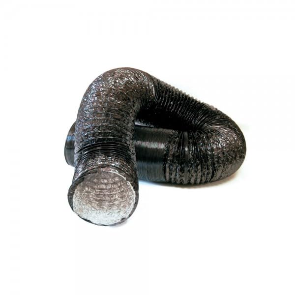 Tubo Flexible Aluminio PVC Negro para ventilacion y climatizacion