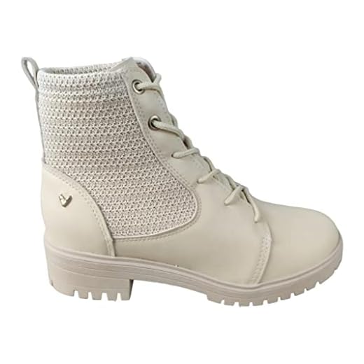 Bota Coturno Feminino Mississipi Creme Tratorado Tamanho:37;Cor:Creme