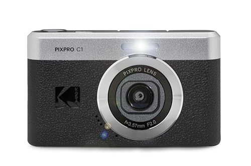 Image of KODAK Pixpro C1 - Ultra-Compact Digital Camera | 13MP BSI CMOS, 4X Zoom, 2.8 inch LCD Screen, LED Flash, Built-in Battery - Black