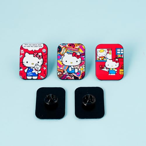 9pcs Cute Kitty Style Enamel Lapel Pins Kitty Cat Brooch Charms Jewelry Gift for Backpacks Cloth3