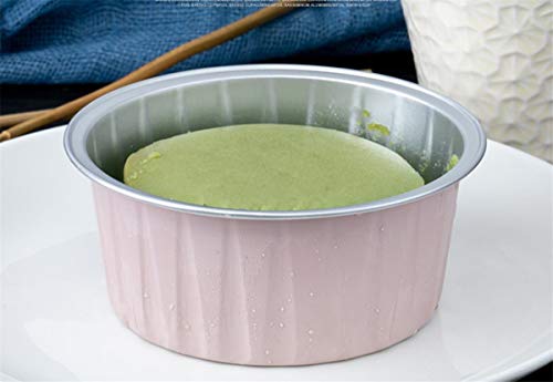Keisen 5Oz 3 2/5" Set Of 24 Disposable Aluminum Foil Cups 125Ml For Muffin Cupcake Baking Bake Utility Ramekin Cup (Babypink) #TOP4