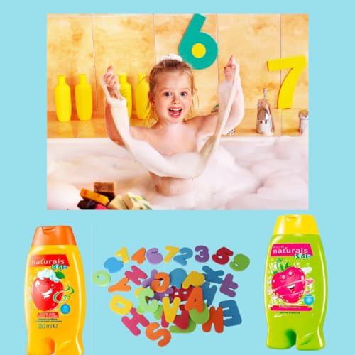 Kids Strawberry Body Wash & Bubble Bath 250ml Bundle Amazing Apple Shampoo & Conditioner 250ml And Enjoy The 36-Piece Set Of Alphanumeric Letter Foam Bath Puzzle, Perfect For Bath Time Fun - Image 8