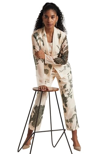 Zaccai Women's 2025 Summer Sleeveless Round Neck Abstract Co-Ords Suits Set2