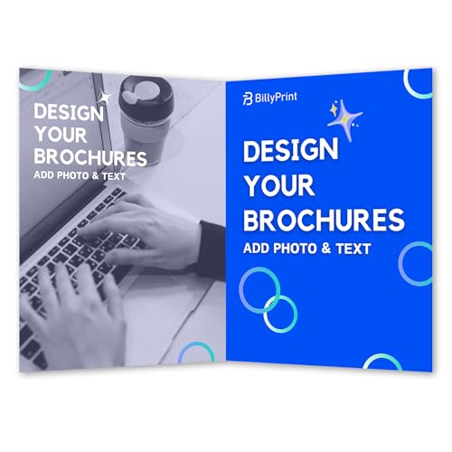 BillyPrint Customized Brochures&Flyer 157GSM For Business, Double-Sided Printing Bi-Fold Glossy Paper Professional, Engaging, and Informative Marketing Material,8.5x11 inches-500 Sheets