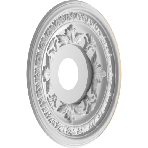 Image of 16 inchOD x 3 1 /2 inchID x 1 inchP Baltimore Thermoformed PVC Ceiling Medallion (Fits Canopies up to 6 1 /2 inch), UltraCover Satin Smokey Beige
