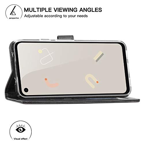 Feitenn Google Pixel 4A 4G Wallet Case, Slim Thin Folio Cover Stand Credit Card Slots Holder Magnetic Closure Bumper PU Leather Shockproof Shell for Google Pixel 4A 4G 2020 - Black