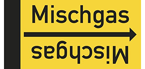 LEMAX® Rohrleitungsband Mischgas, DIN 2403, ab Ø 15mm, gelb/schwarz, 33m/Rolle
