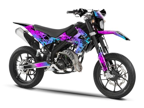 ARider Decoração (autocolantes) para Rieju MRT 50/125 (2022-2023) | Smiley Edition (azul | rosa)