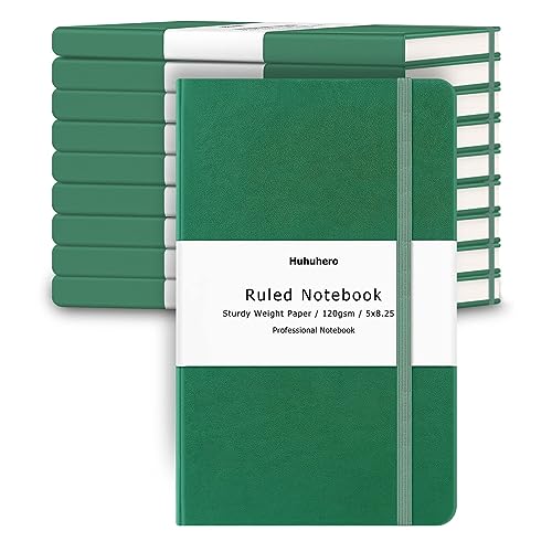 Huhuhero Notebooks Journal, Ruled Notebook, Premium Thick Paper Lined Journal, Black Hardcover Notebook for Office Home School B