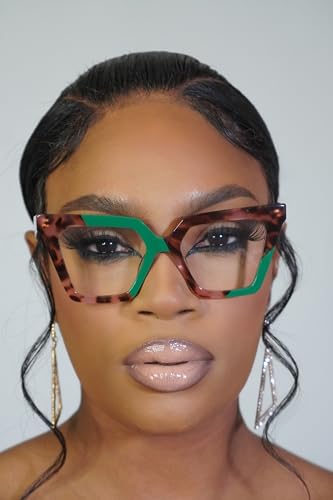Image of VOOGLAM Tortoise Cat Eye Frame Blue Light Blocking Glasses,Fashion Glasses for Women Anti Eyestrain & UV